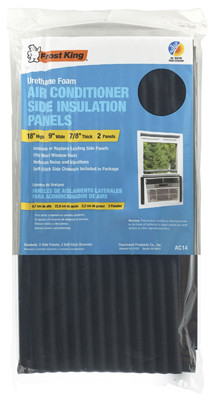 Window Air Conditioner Foam Side Panels, 9 x 18 x 7/8 In., 2-Pack
