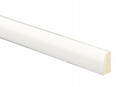 Polystyrene Interior Shoe Moulding, Crystal White, 9/16 x 1/4 In. x 8 Ft. (35 pieces)