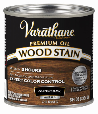 Gunstock Premium Oil-Based Interior Wood Stain, 1/2-Pt.