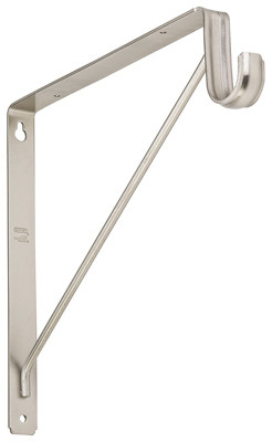 Shelf/Rod Bracket, Satin Nickel