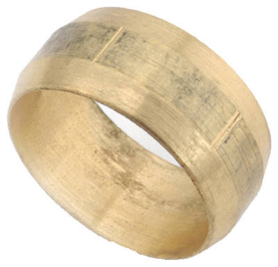 Compression Sleeve, Brass, 1/4 In. (10 pieces)