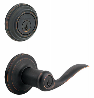 Tustin Entry Lever Lock & Single Cylinder Deadbolt Combo, Smart Key, Venetian Bronze