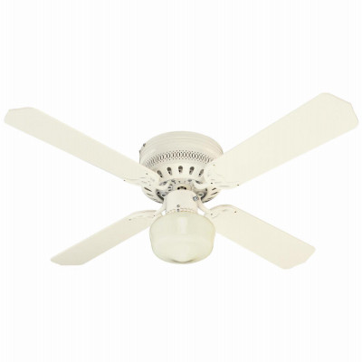 Casanova Ceiling Fan + Light Kit, White, 42-In.