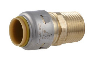 1 x 3/4 In. MIP Push-Fit Reducing Pipe Connector, Lead Free