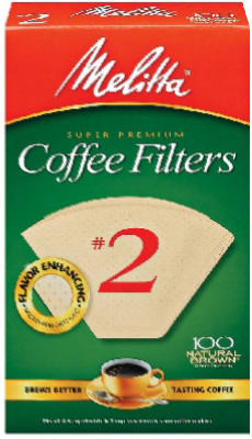 100-Count #2 Melitta Natural Brown Cone Coffee Filters