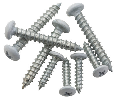 Shelf Mounting Screws, White, Pan Head, 1.5 In., 4-Pk. (6 pieces)