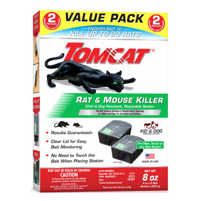 Tier 1 Rat & Mouse Bait Station, Disposable, 4 oz., 2-Pk.