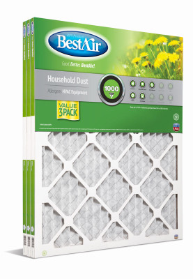 14x25 x 1 In. Standard Pleated Air Filter, MERV 8, 90 Days, 3-Pk. (4 pieces)