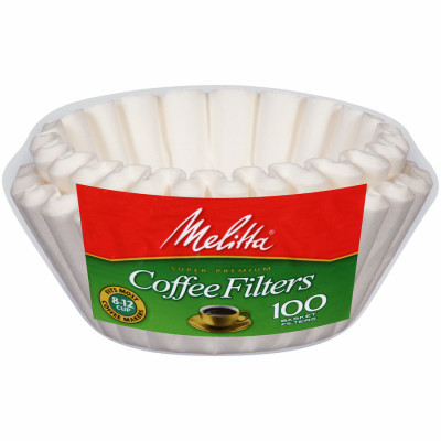 100-Count 8 - 12-Cup White Basket Coffee Filters