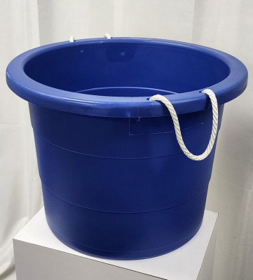 Rope-Handle Utility Tub, Blue, 19 Gallons (6 pieces)