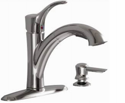 Mesa Kitchen Faucet With Pull-Out Spray + Soap Dispenser, Chrome