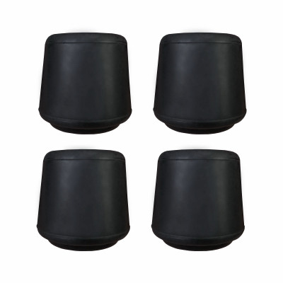 Super Slider Tips 1-1/8 inch Rubber Black 4 Pc