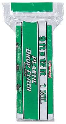 Plastic Drop Cloth, Medium-Duty, 9 x 12-Ft.