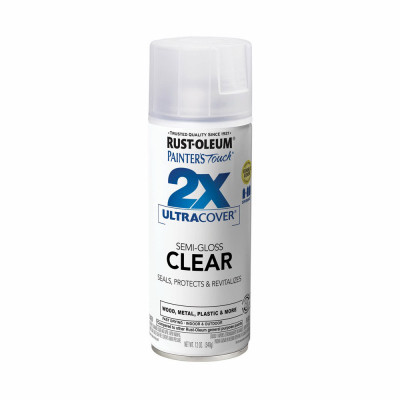 Painter's Touch 2X Spray Paint, Semi-Gloss Clear, 12 oz.