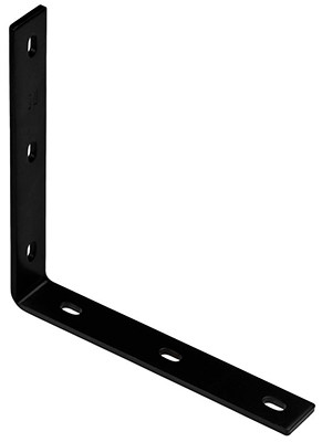 Corner Brace, Black Steel, 10-1/4 In.