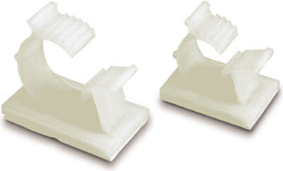 Releasable Cable Clamps, Adhesive, 3/8-In. I.D., 6-Pk.