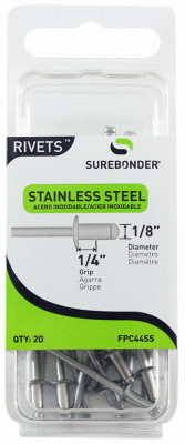 20-Pack Medium Stainless-Steel Rivets
