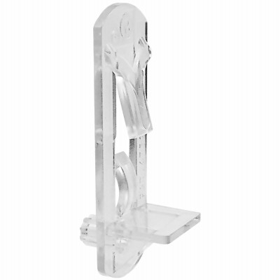 Shelf Support Peg, Self-Locking, Clear Plasatic, 1/4 x 1/2 In., 4-Pk.