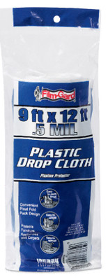 Light-Duty Plastic Drop Cloth, 9 x 12-Ft.