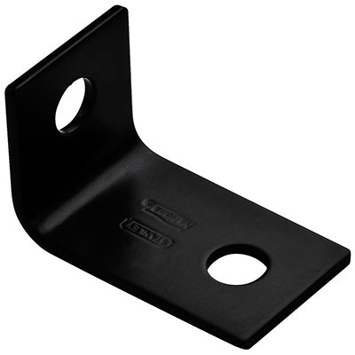 Corner Brace, Black Steel, 2-1/2 In.