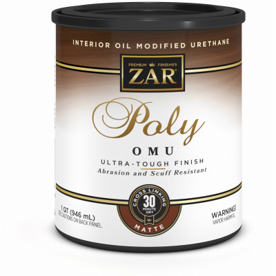 Interior Polyurethane OMU, Oil Modified Wood Finish, Clear Matte, Qt.