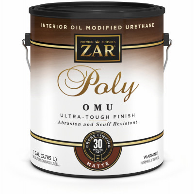 Interior Polyurethane OMU, Oil Modified Wood Finish, Clear Matte, 1 Gallon (2 pieces)