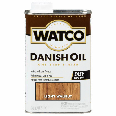 Danish Oil Wood Finish, Light Walnut, 1-Qt.