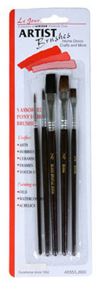 Le Jour 5-Pc. Camel Hair & Bristle Artist Brush Set