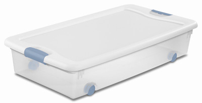 Latching Storage Box, Wheeled, 56-Qt. (4 pieces)