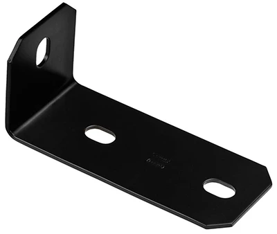 Corner Brace, Black Steel, 6.8 x 1/8 In.