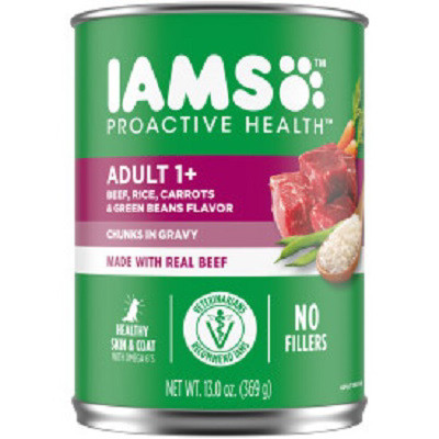 Chunks Premium Dog Food, Tender Beef & Vegetables, 12.3 oz. Can