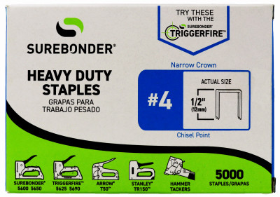 Staples, #4 Heavy-Duty, 1/2-In., 5000-Ct.