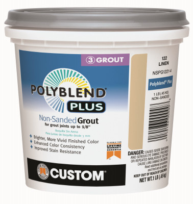PolyBlend Plus Non-Sanded Tile Grout, Linen Color, 1 Lb.