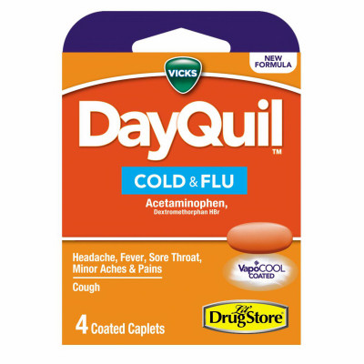 DayQuil Severe Cold & Flu Caplets, Non-Drowsy, 4-Ct.