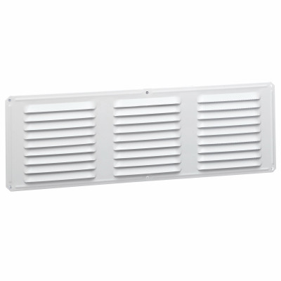 Undereave Vent, Aluminum, White, 16 x 6-In.