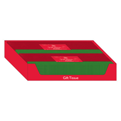 Tissue Paper, Red & Green, 15-1/2 x 21 x 4-In., 20-Sheets (72 pieces)