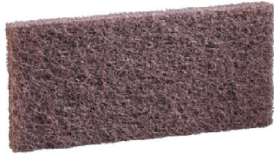 Scrub & Strip Pad, Brown, 4-5/8 x 10 In. (10 pieces)