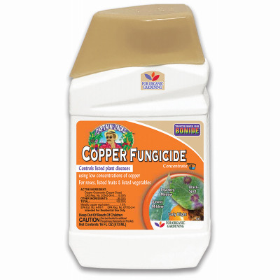 Captain Jack's Copper Fungicide Organic Gardening Mildew, Blight & Disease Control, 16 oz. Concentrate