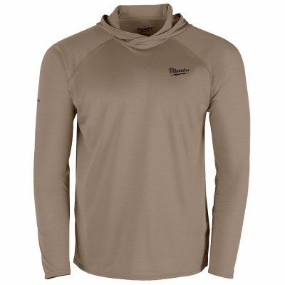 Workskin Hooded Sun Shirt, Long Sleeves, Sandstone, XL