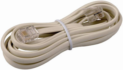 Phone-Line Cord, Ivory, 7-Ft.