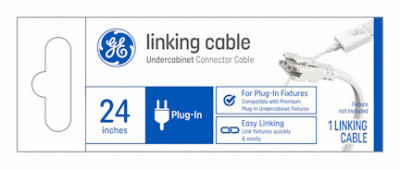 Linking Connector Cable For Plug-In Undercabinet Fixtures, White, 24 In.