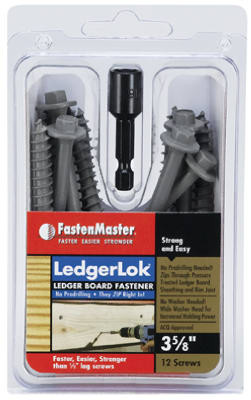 Ledgerlok Wood Screws, 3-5/8 In., 12-Pk.