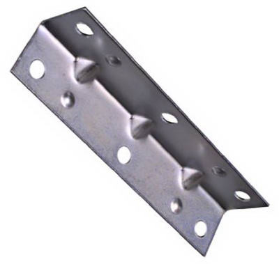4-Pk., 3-1/2 x 3/4 In. Zinc Corner Brace
