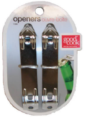 Manual Can & Bottle Opener, Chrome, 2-Pk.