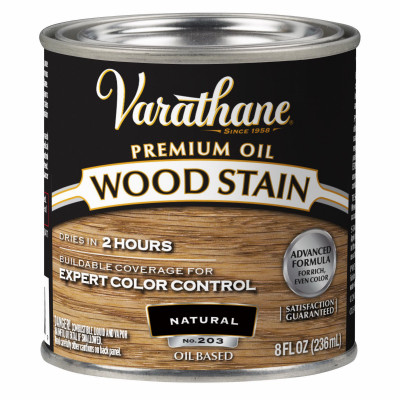 Natural Premium Oil-Based Interior Wood Stain, 1/2-Pt.