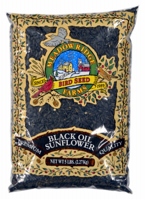 Wild Bird Food, Black Sunflower, 5 Lbs.
