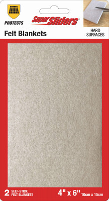 Super Sliders 4 In. x 6 x Beige Blanket (2-Piece)