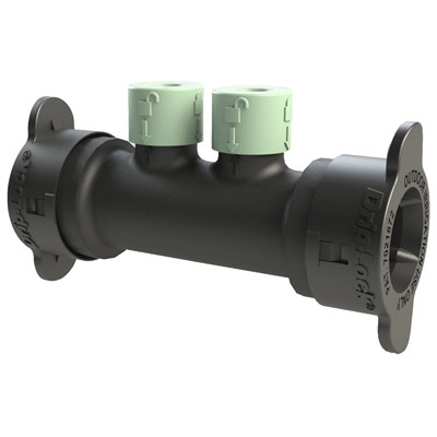 Underground Sprinkler Inline Drip-Lock Manifold, Full-Flow, Two 1/4 In. Ports