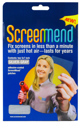 Screenmend Screen Repair Patch, Silver, 5 x 7 In., 2-Pk.