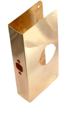 Brass Door Reinforcer, 9 x 1-3/4 In. Thick